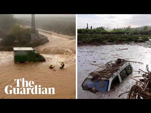 Rescues as torrential rain brings flash flooding to Spain