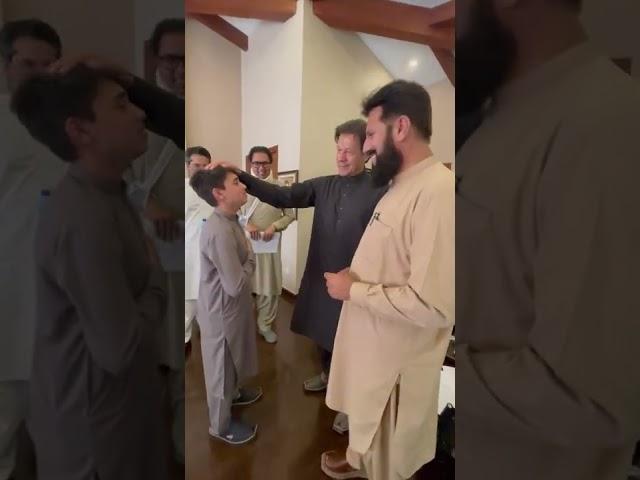 Chairman PTI Imran Khan meets with passionate young boy from Lakki Marwat Abu Bakar