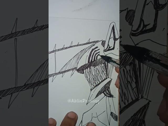 Fast drawing CHAINSAW MAN#drawing #animedrawing #satisfying #shorts #chainsawman #drawing #denji