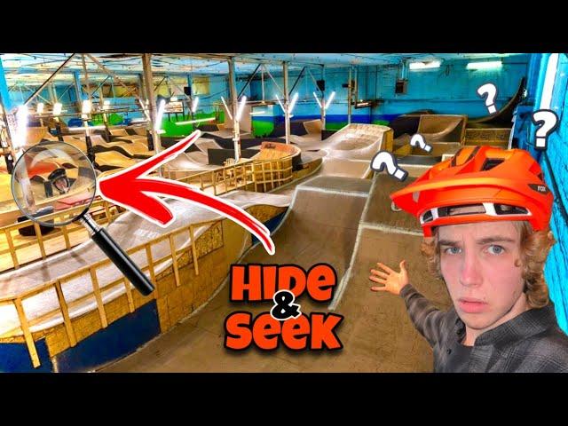 Hide & Seek in the world largest indoor bike park!