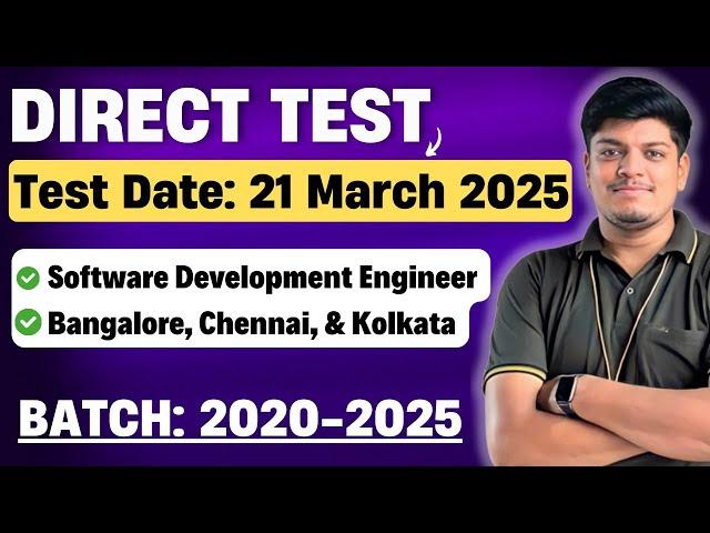 NY Direct Test Hiring | Test Date: 21 March 2025 | Off Campus Drive 2025, 2024, 2023-2020 BATCH