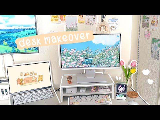 AESTHETIC DESK MAKEOVER | Pinterest & Korean Inspired | Decor & Stationery Haul