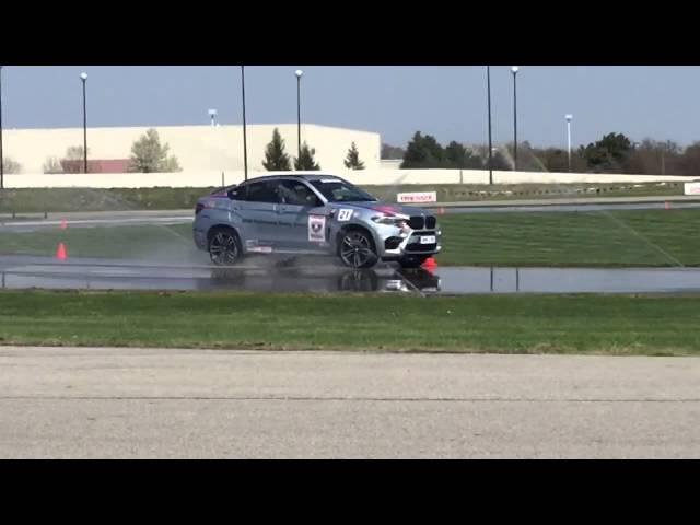 One Lap of America 2015 BMW X6 M Wet Skid Pad