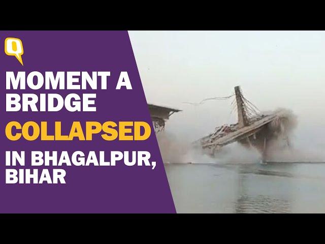 Moment An Under-Construction Bridge Collapsed Like a Pack of Cards in Bihar