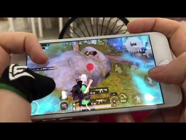 iPhone 7 PUBG Mobile 4 FINGER HANDCAM BEST GAMEPLAY LIVIK 