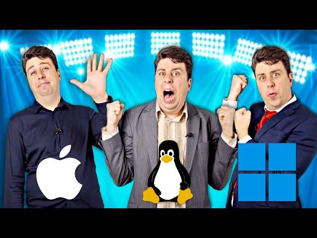 Mac Guy VS PC Guy VS Linux Guy