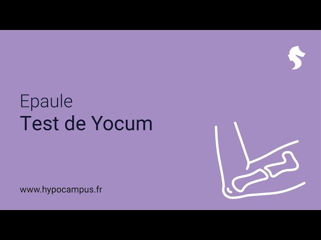 Epaule - Test de Yocum