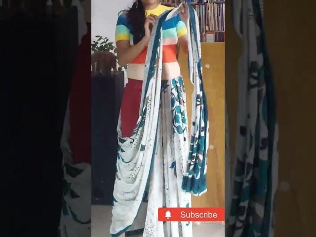 saree Draping /western wear saree Draping /Deepa Parvana /YouTube /shorts#