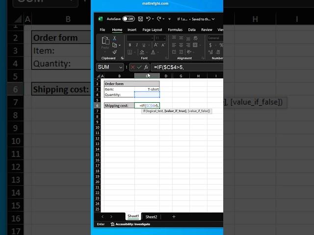 How to Use IF Functions In Excel