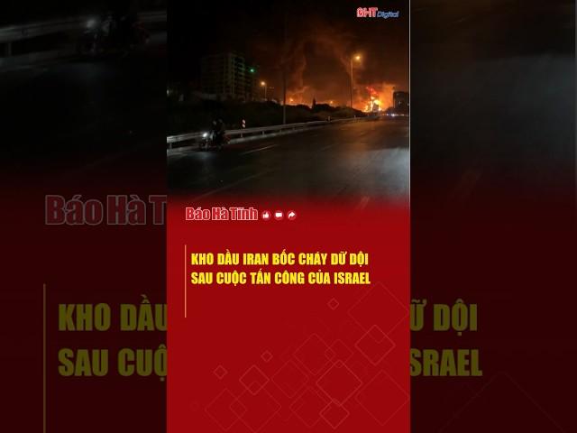 Iran oil depot on fire after Israeli attack