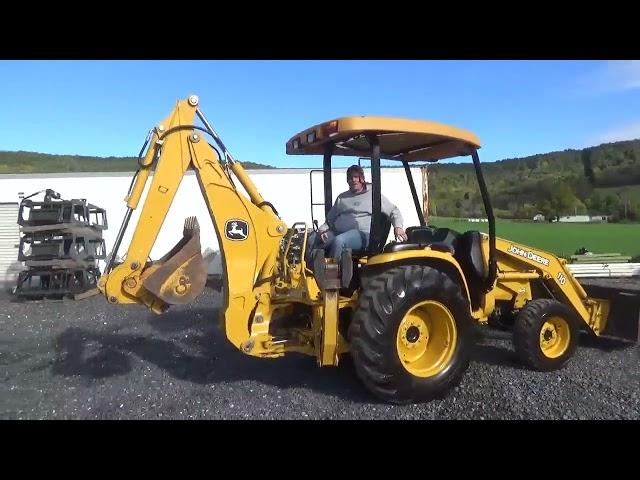 2005 John Deere 110 TLB Tractor Loader Backhoe 4X4 980 Hours Hydro 43HP For Sale Very Nice Machine!!