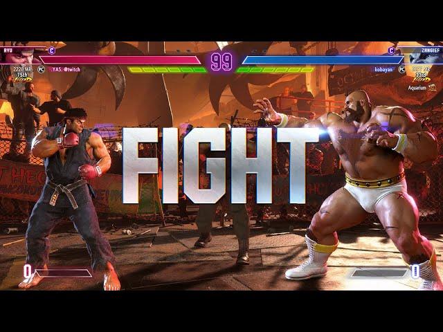 Street Fighter 6  YAS (Rank #1 Ryu) Vs Kobayan (Rank #3 Zangief)  SF6 high Level Match's!