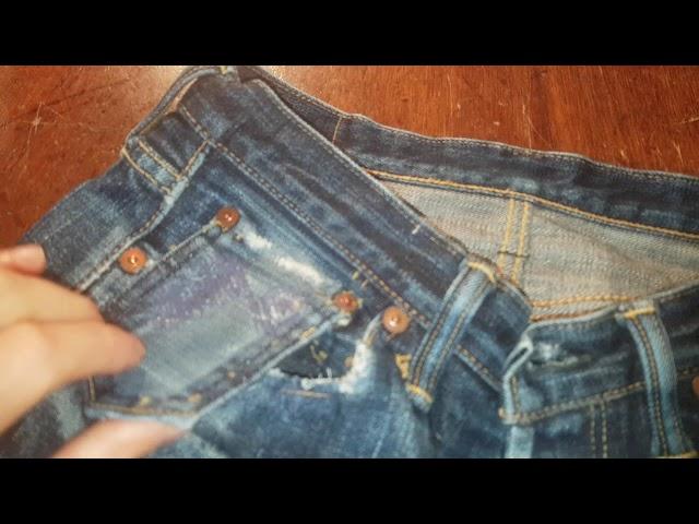 HOW TO REPAIR YOUR TICKET POCKET ON YOUR JEANS FLAT HEAD SELVEDGE TYPE BY THE DENIM DOCTOR