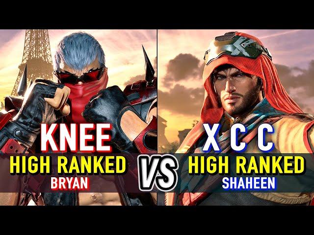 T8  KNEE (High Ranked Bryan) vs X C C (High Ranked Shaheen)  Tekken 8 High Level Gameplay