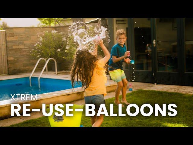 Endlose Wasserschlacht mit wiederverwebaren Wasserbomben - Re-Use-Balloons