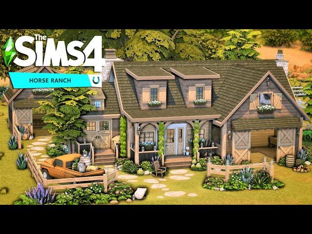 Family Ranch House  The Sims 4 Horse Ranch Speed Build