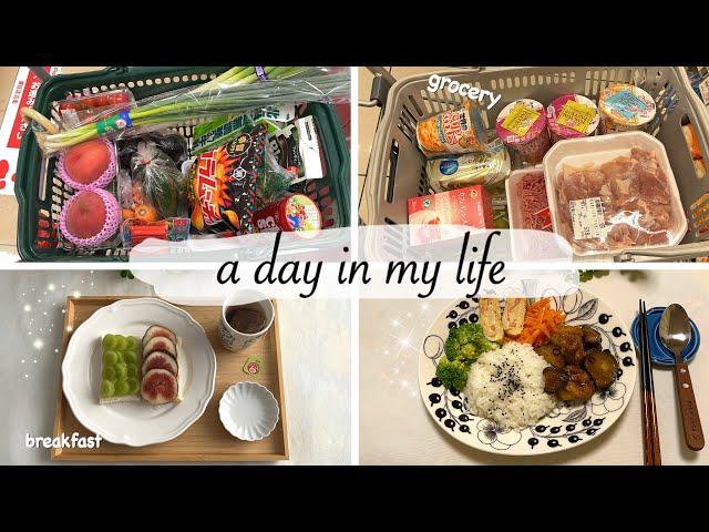 a day in my life living in Japan |  grocery shopping, what I eat and go bookstore