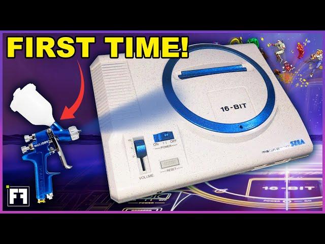 SEGA MEGA DRIVE ( GENESIS ) Full Restoration and PAINT! ( First time spray gun! )