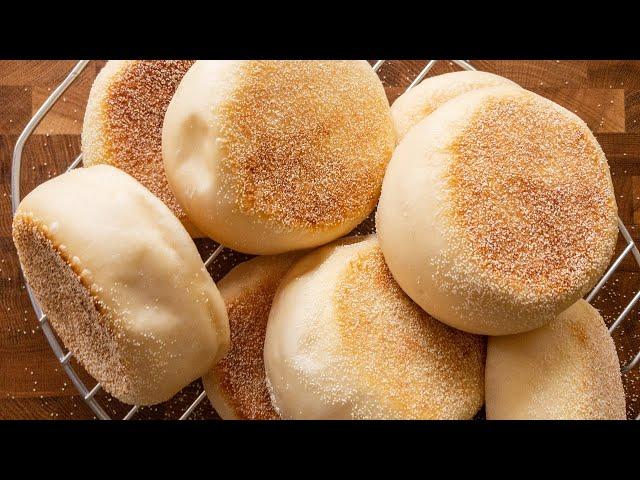 Easy Traditional Homemade Sourdough English Muffin Recipe