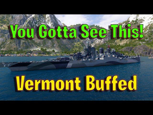 They Buffed Vermont and I Completely Destroyed an Entire Flank in World of Warships Legends!