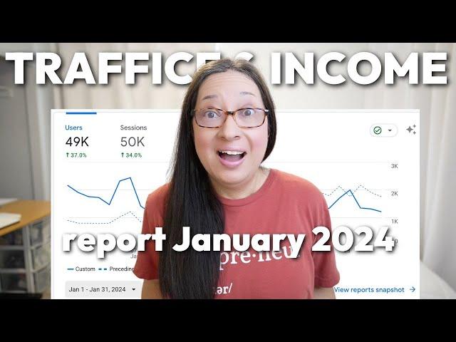 Niche Website Traffic & Income Report Update Jan 2024 | niche website update