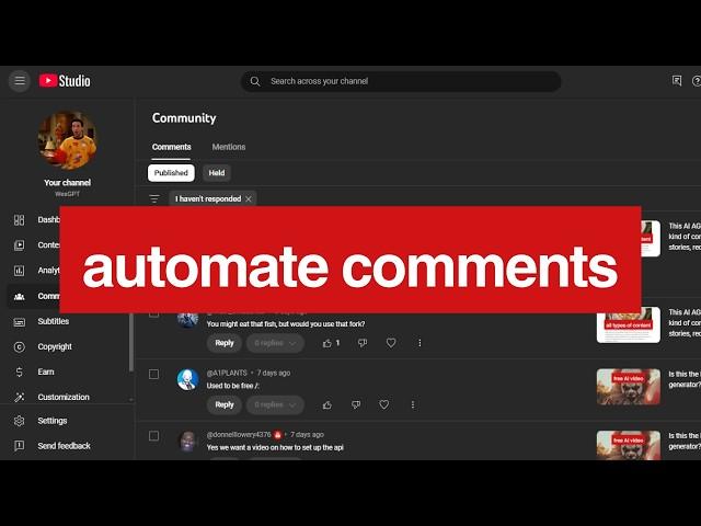 This Ai replies to your YouTube comments for you