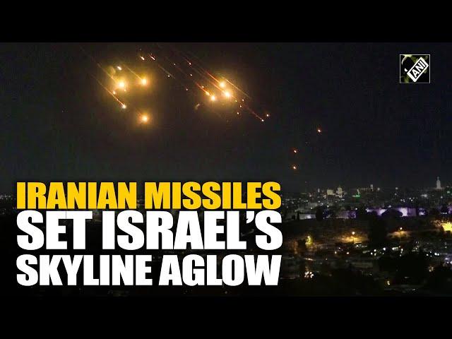 Skies of Israel light up as Iran launches direct attack on Israel hours after US warning