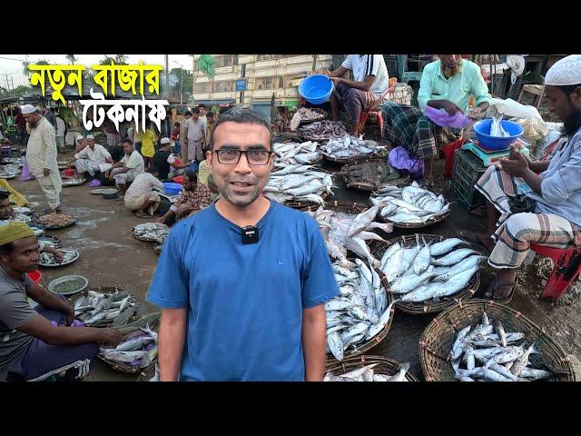 টেকনাফ নতুন বাজারে বিভিন্ন প্রজাতির সামুদ্রিক মাছের প্রচুর আমদানী | Fish Market in Teknuf