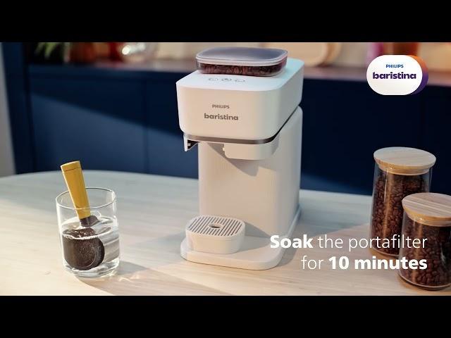 Philips Baristina - How to clean the portafilter