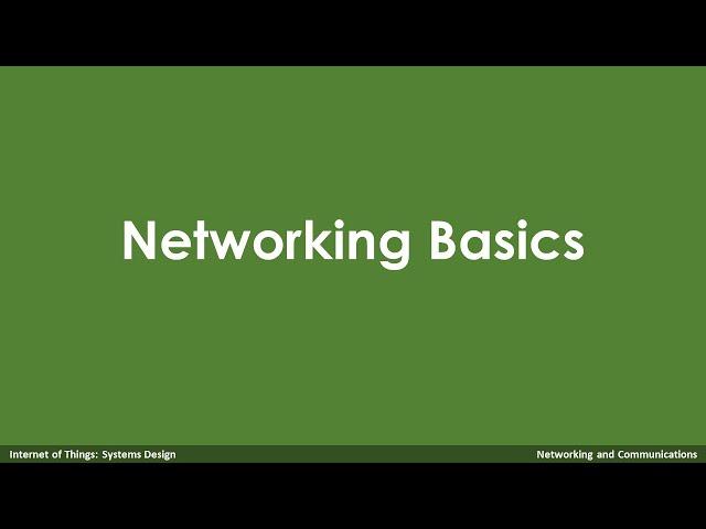 Lesson 4-1 [Networking and Communications] Networking Basics