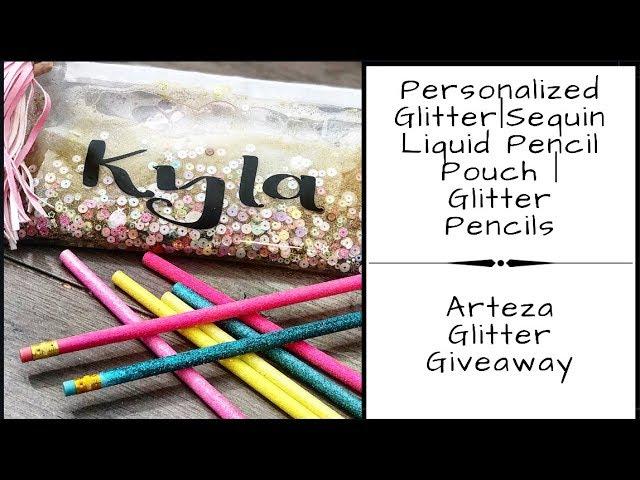 GLITTER | SEQUIN LIQUID PENCIL POUCH | GLITTER PENCILS | ARTEZA