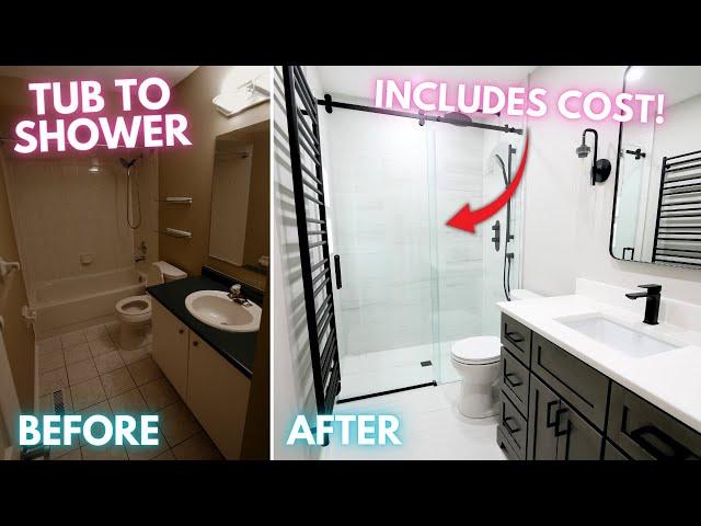 How to Convert a Tub Surround to a Walk In Shower | Bathroom Renovation