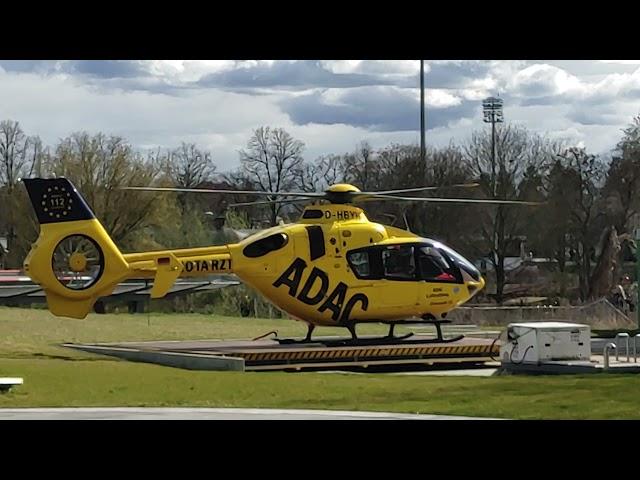 The take off of a helicopter ADAC Germany berlin 