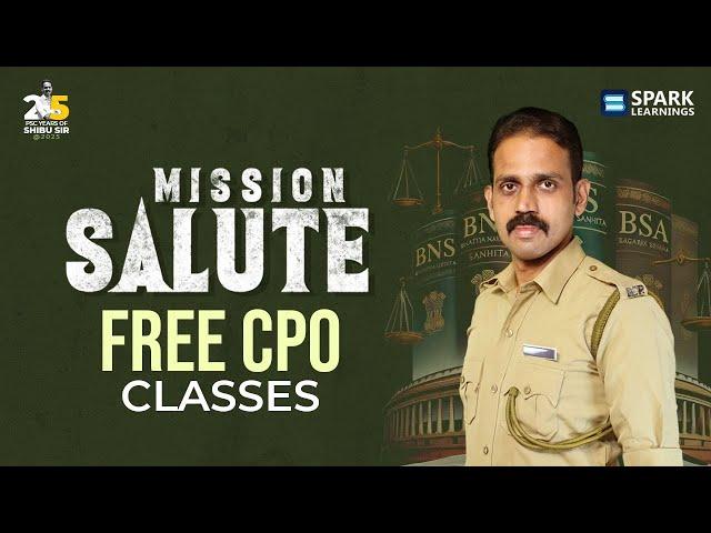 Mission SALUTE Free CPO Classes| Spark Learnings | CPO | PSC | WCPO