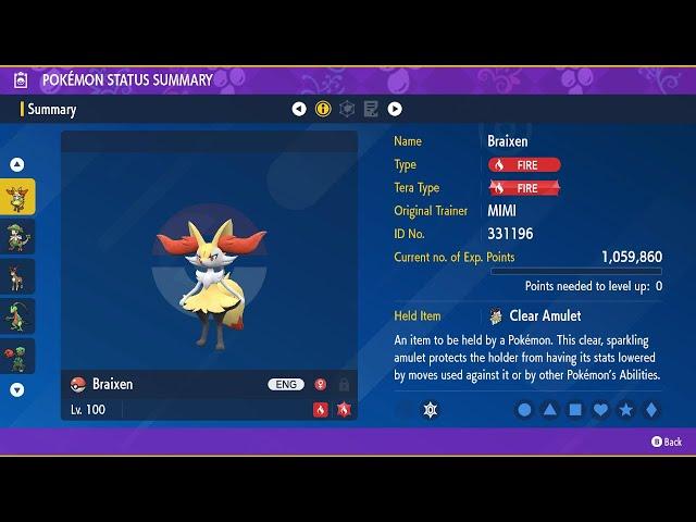 Braixen - Solo - 7 Star Serperior Raid - Pokemon Scarlet/Violet