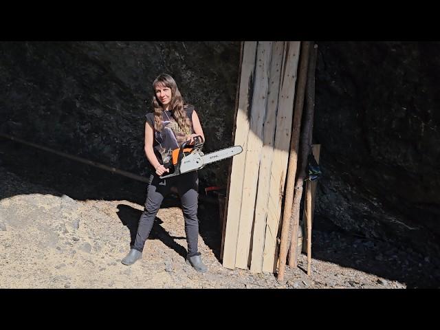 I LIVE ALONE in a GROTTO in the FOREST. I BUILD IT MYSELF.TERRIBLE SOUNDS AT NIGHT. I SAW WITH BENZO