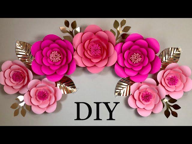 DIY Room Decor Ideas -Paper Flower wall Decoration Ideas Easy And Simple