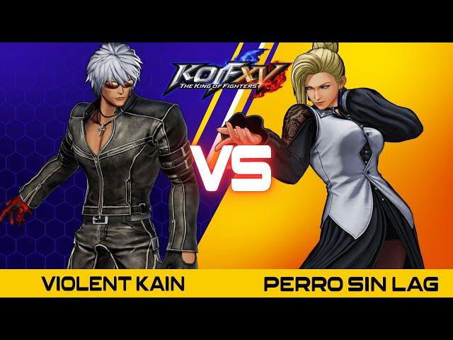 KOFXV Violent Kain (K'/Rock/Iori) Vs Perro Sin Lag (Chris/Mature/Leona) #kofxv  New Patch