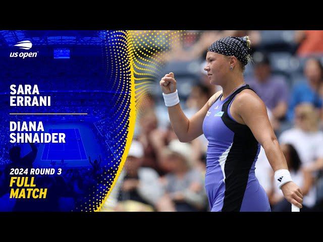 Sara Errani vs. Diana Shnaider Full Match | 2024 US Open Round 3