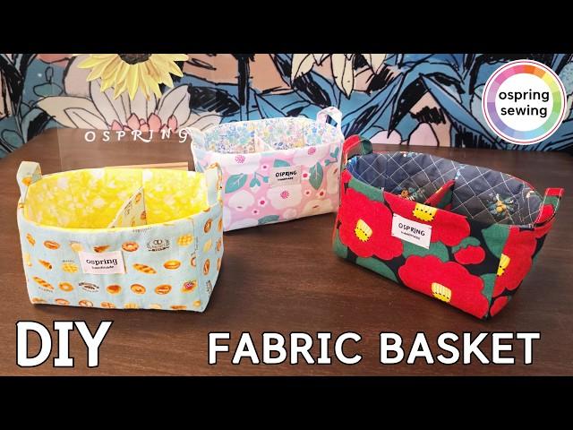 [DIY] You'll love this Fabric basket | Divided Basket | Partition basket tutorial