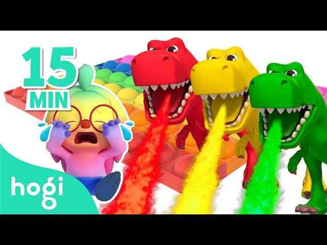 [Best 5] Learn Colors with Hogi｜Pop It, Dinosaurs Cooking, Race, Eggs, Slide｜Pinkfong Hogi