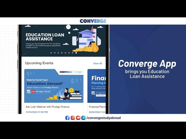 Converge Education Loan Assistance Module | Education Loan for Abroad Studies