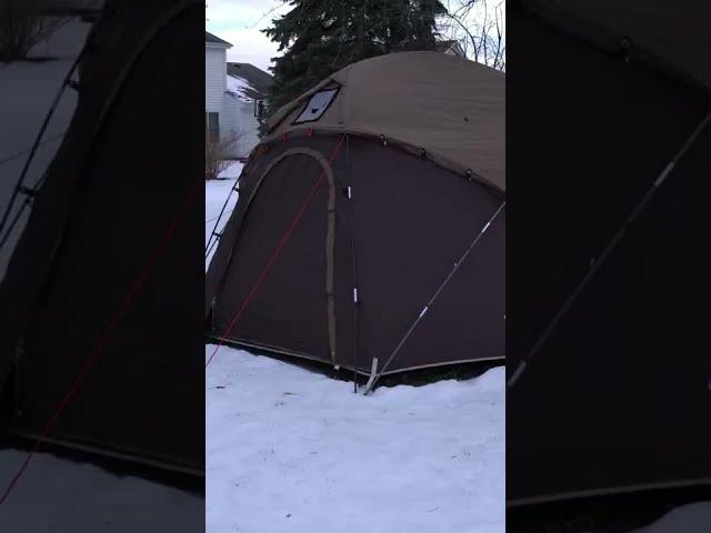 Setting up Wood Stove in Hot Tent #shorts