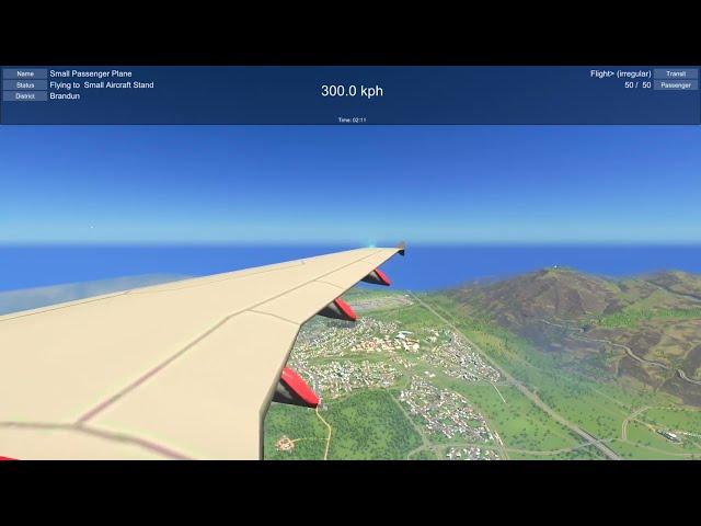 First-Person Airplane Ride In My HUGE Cities:Skylines City