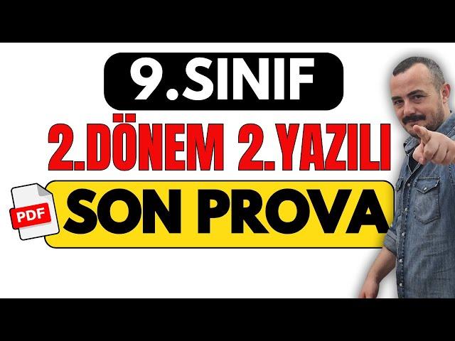 9.Sınıf 2.Dönem 2.Yazılı Yazılı SON Prova | MEB tüm senaryolar 🟥 PDF
