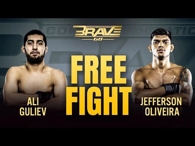 Ali Guliev vs Jefferson Oliveira | Free Fight | BRAVE CF 68