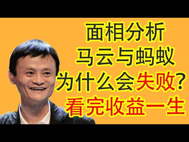 【面相学】蚂蚁跟马云为什么会失败? 今天用面相分析这一点请必须看完才能了解其中奥秘！