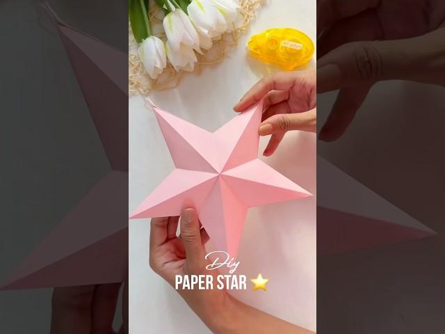 DIY Easy Paper Star For Christmas* #christmas #merrychristmas #christmasdecor #xmas #christmastime