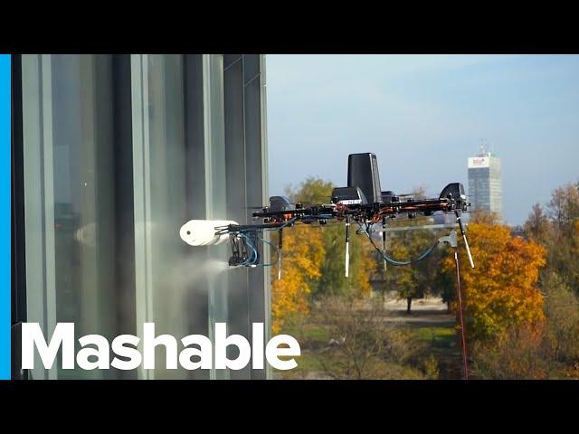 This Drone Is Cleaning Windows 1,100 Feet Above the Ground