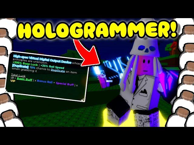 USING *NEW* 'HOLOGRAMMER' DEVICE in ERA 9 of ROBLOX SOL'S RNG!